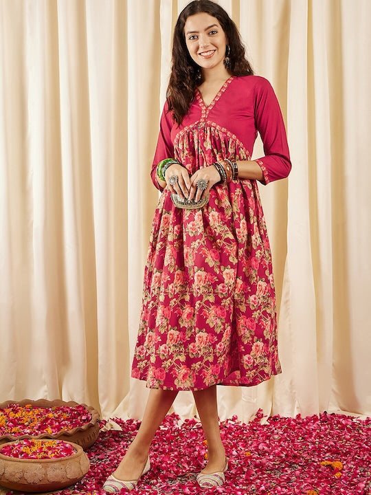Buy Purple Silk Printed And Embroidered Gathered Kurta & Palazzo Set For  Women by Niti Bothra Online at Aza Fashions.